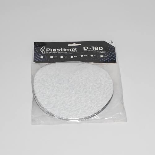 Шлифовальный диск Plastimix d180 P180 упаковка 10 шт. Шлифовальный диск Plastimix d180 P180 упаковка 10 шт.